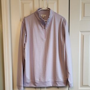 Peter Millar Men's Lavender  Quarter-Zip Pullover Golf Top